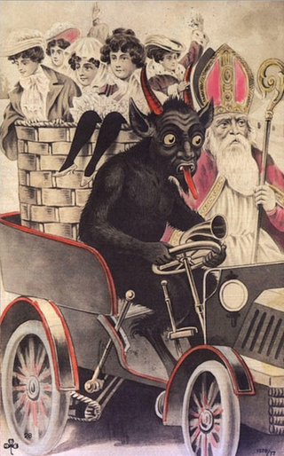 Illustration for article titled The Most Disturbing Images Of Krampus, Santa's Child-Eating Counterpart